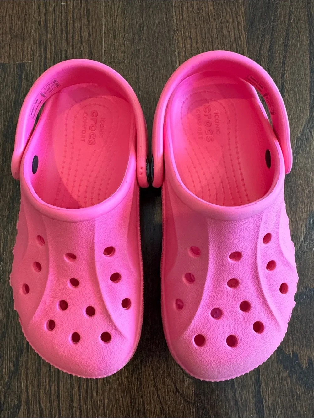 Crocs Kids’ Baya Clog Electric Pink Girls Size C11 Toddler Slip-On Sandals
